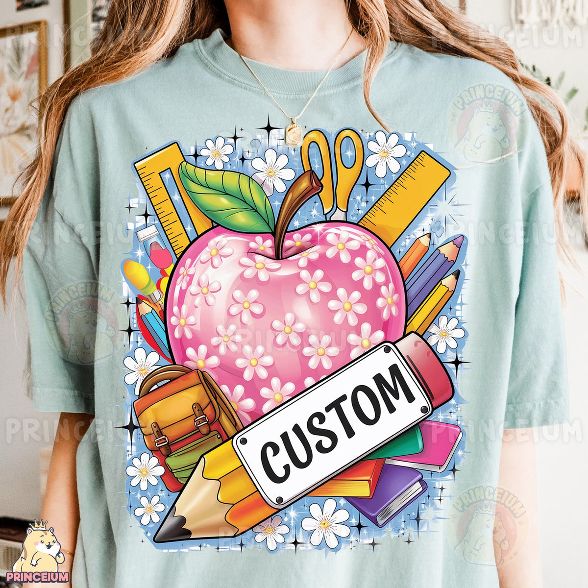 Custom Back to School Apple