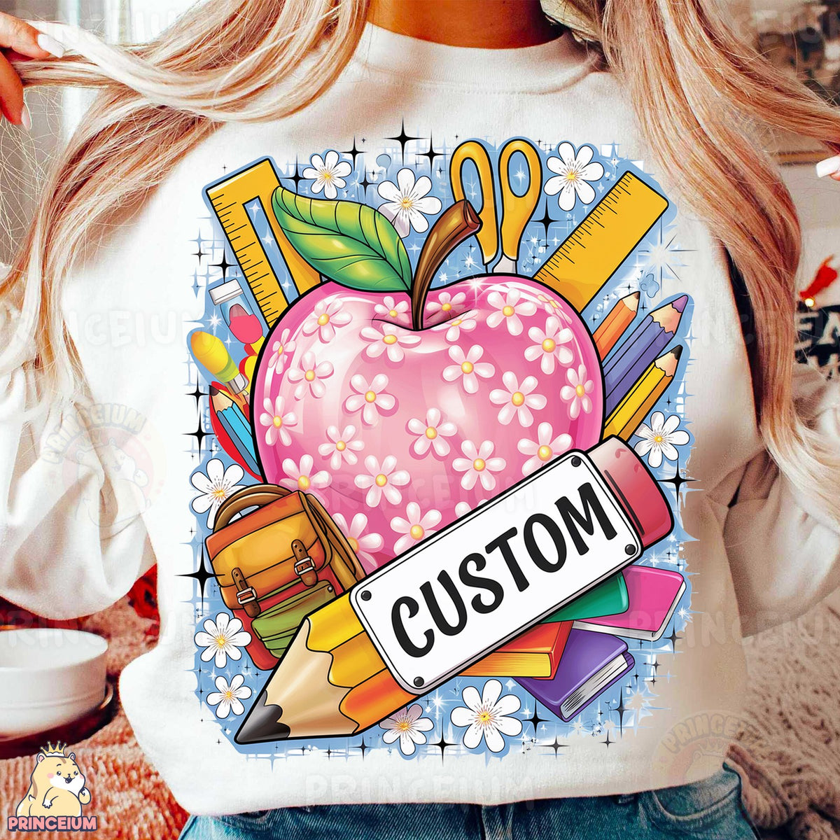 Custom Back to School Apple