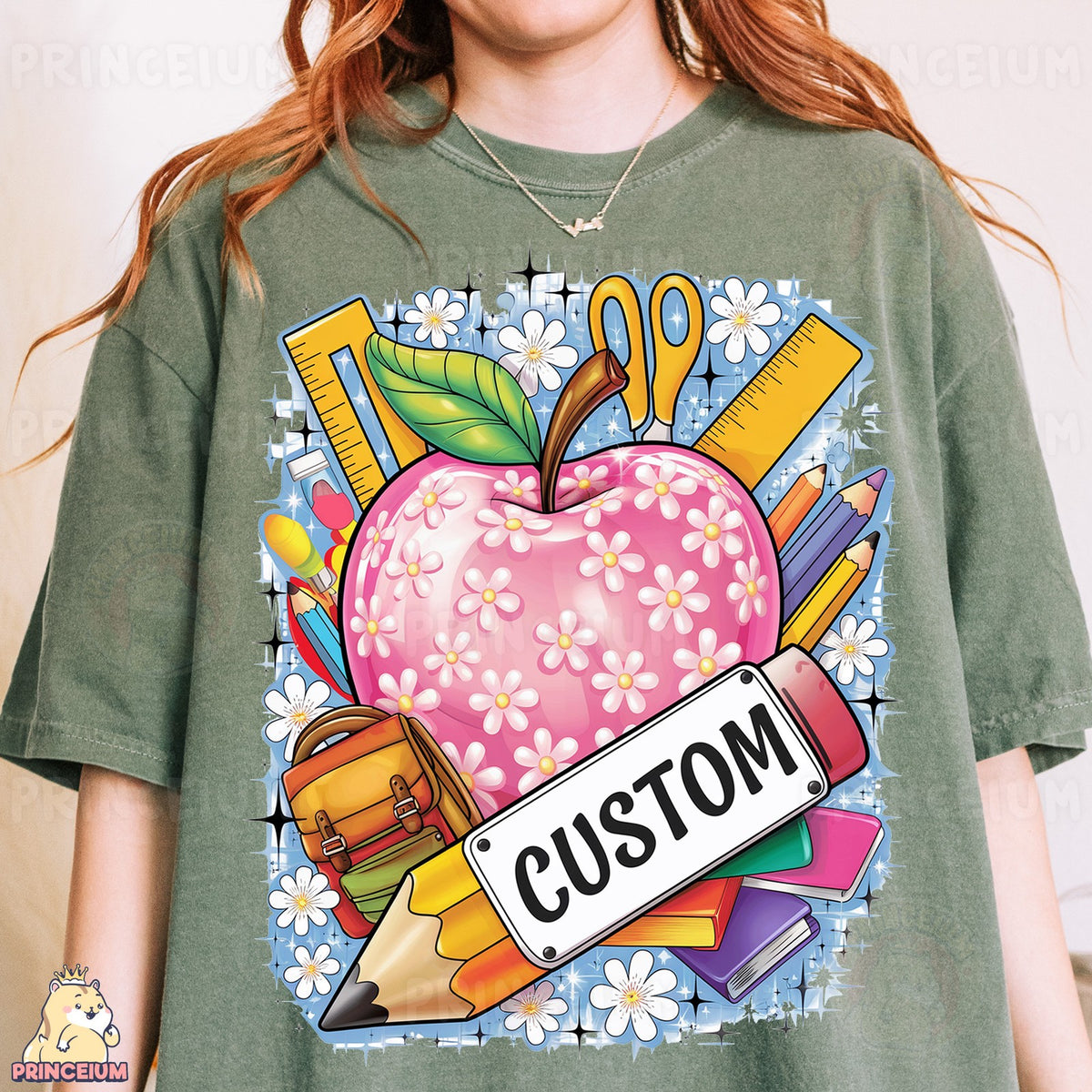 Custom Back to School Apple