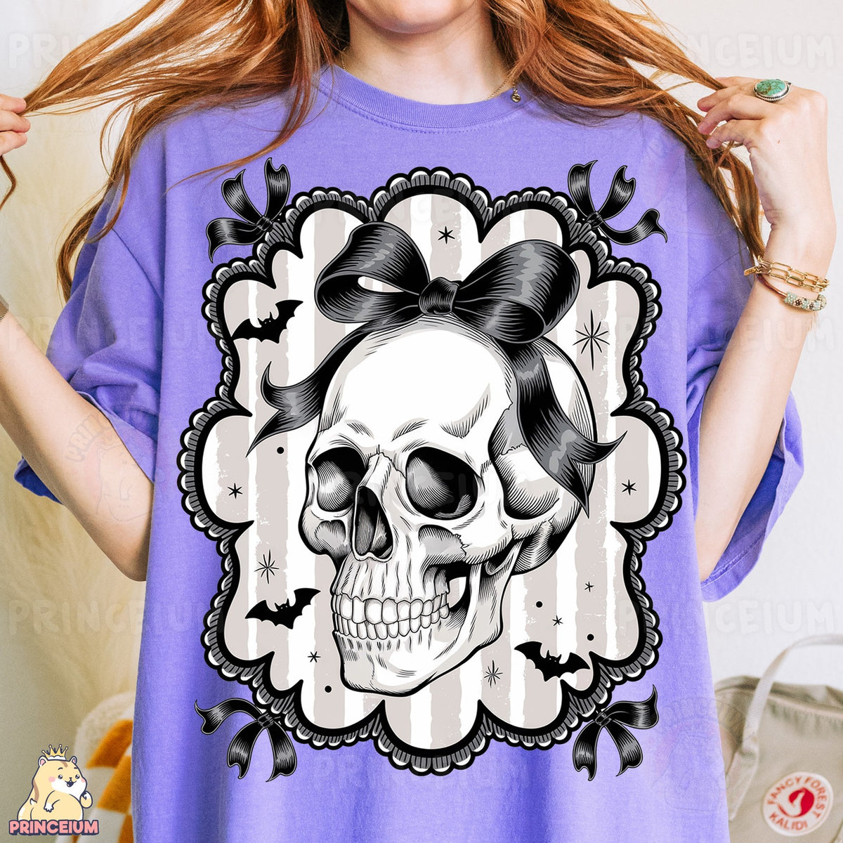 Coquette Skull with Bow