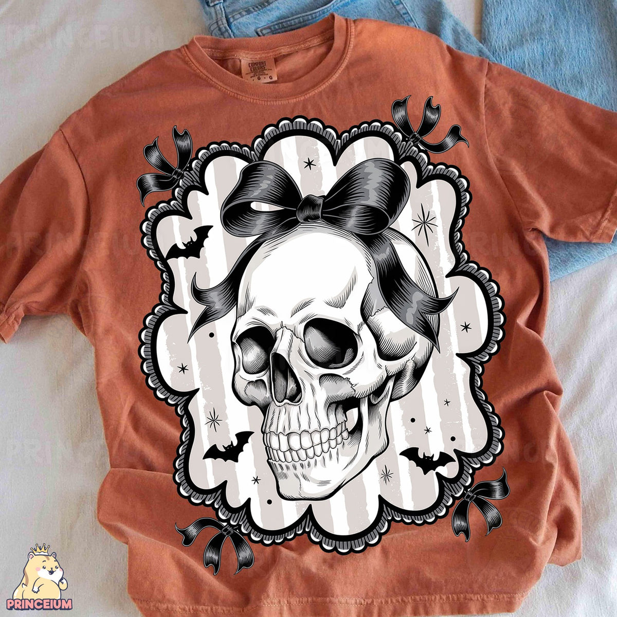 Coquette Skull with Bow