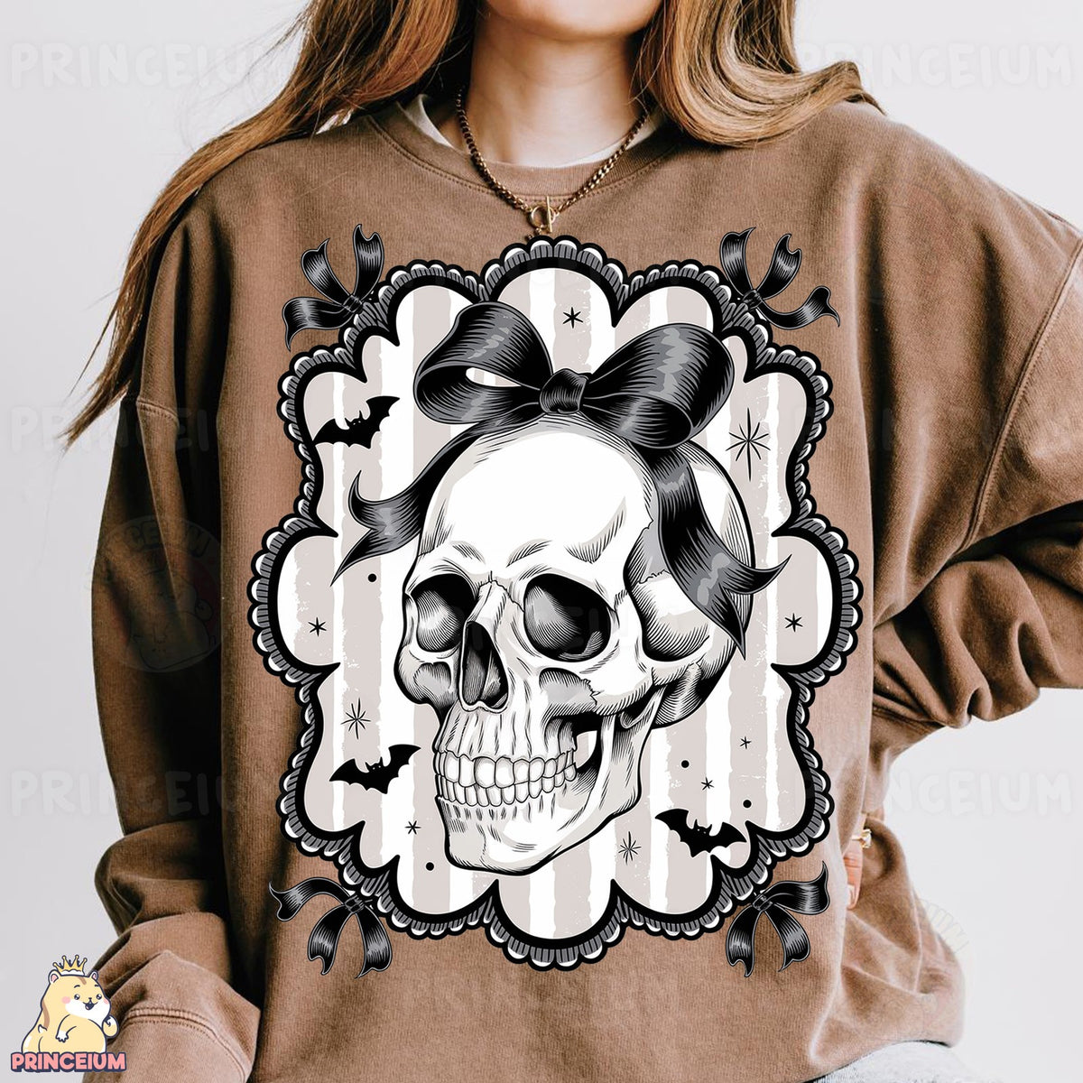 Coquette Skull with Bow