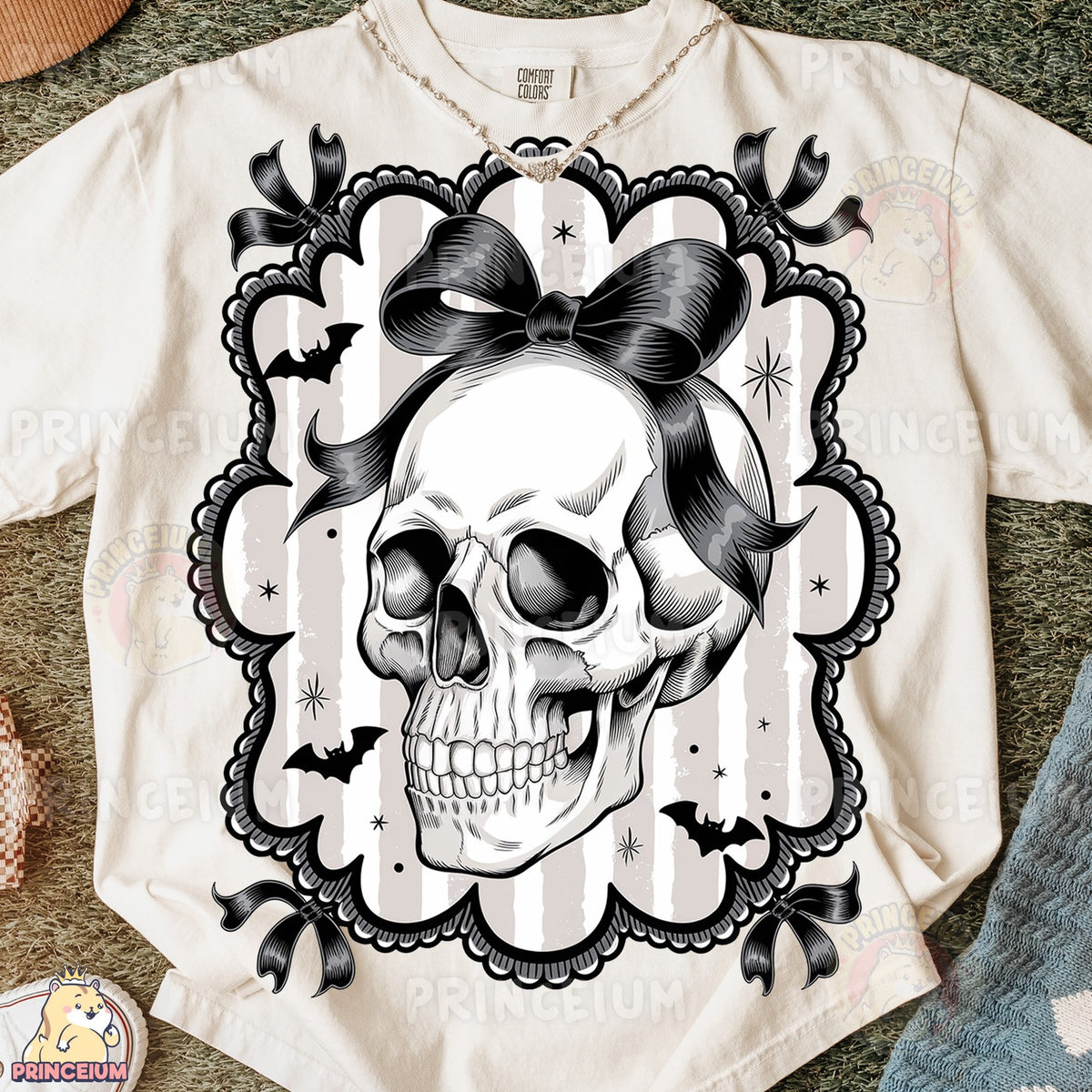 Coquette Skull with Bow