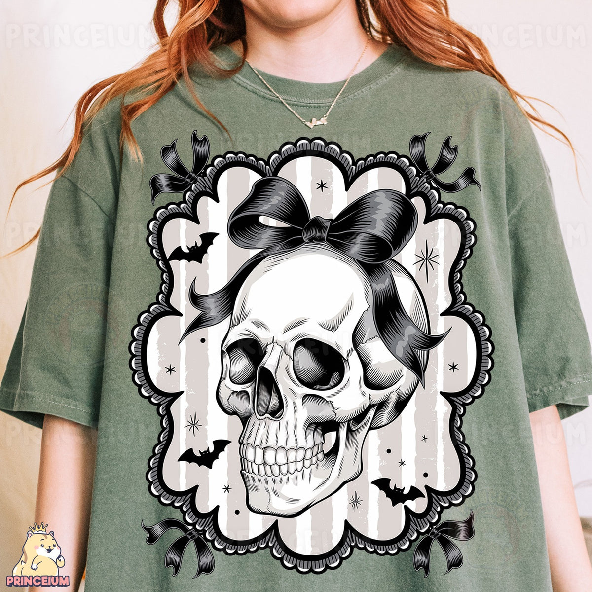 Coquette Skull with Bow