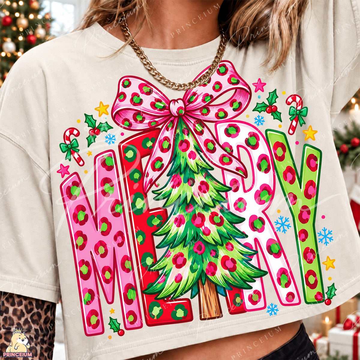 Merry Leopard Christmas Tree