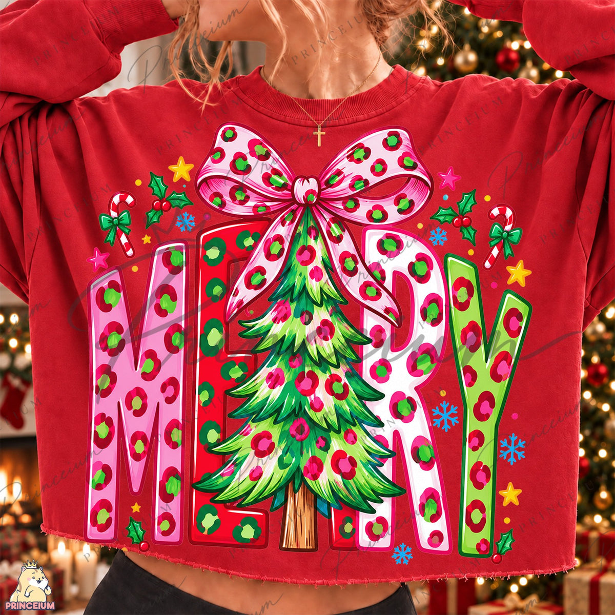 Merry Leopard Christmas Tree
