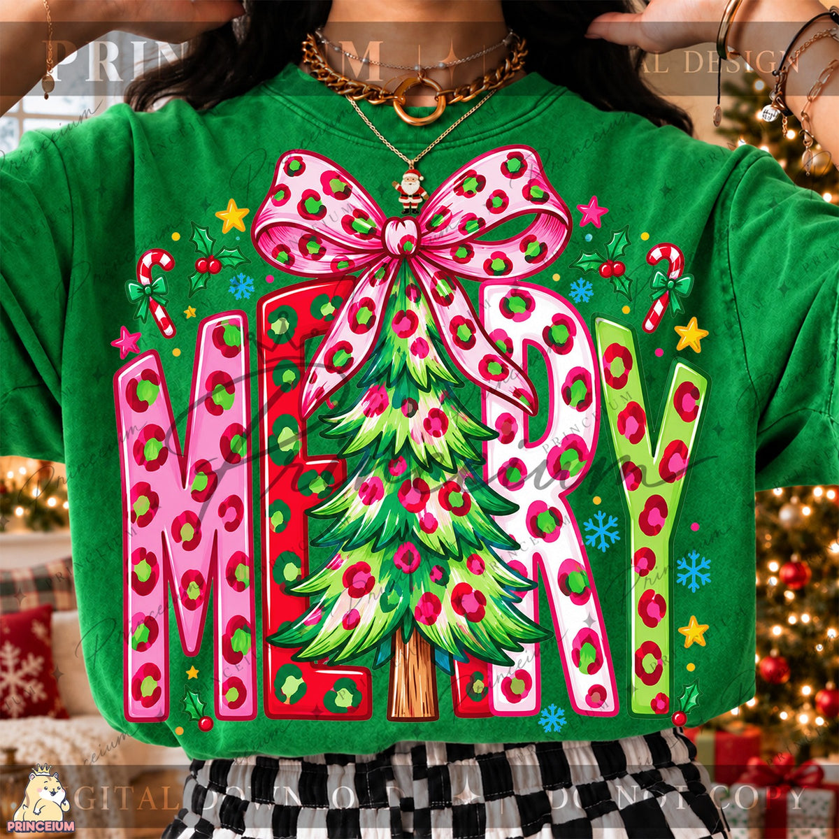 Merry Leopard Christmas Tree