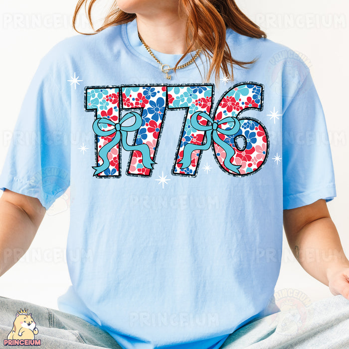 a woman wearing a blue t - shirt with the number seventy on it