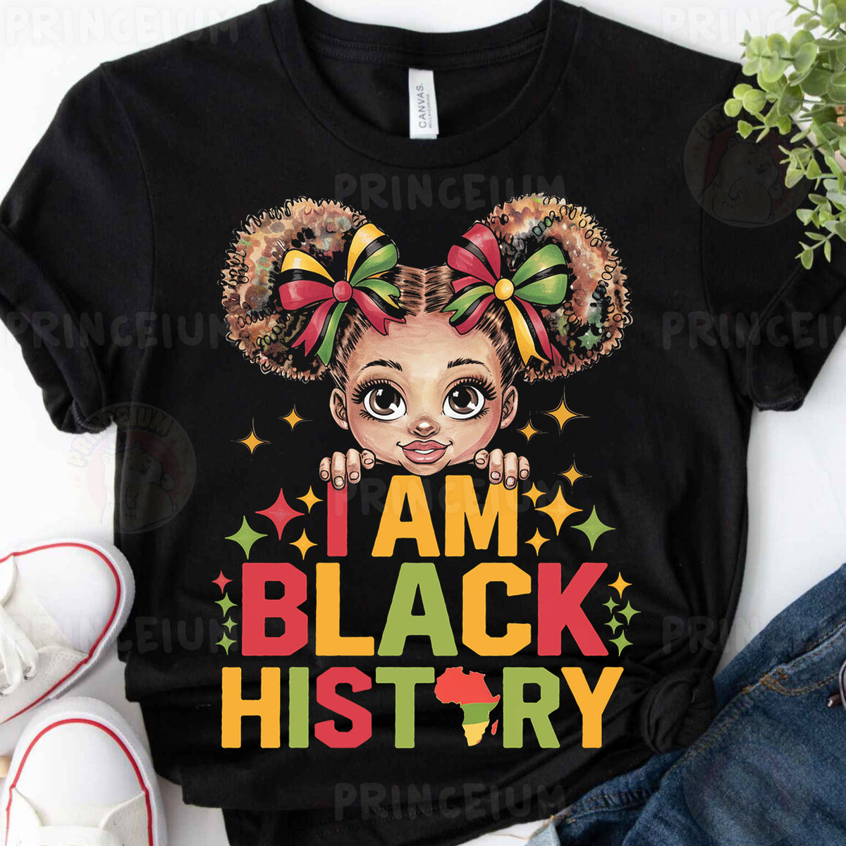 a t - shirt with the words i am black history on it