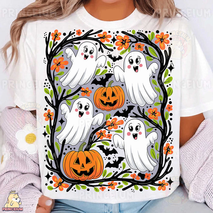 Cute Ghosts and Pumpkins