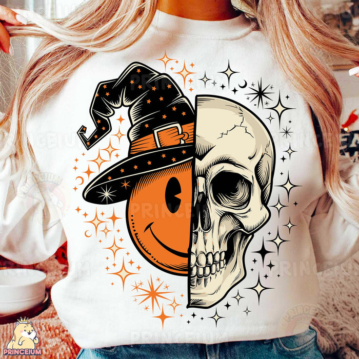 Witchy Smiley Skull