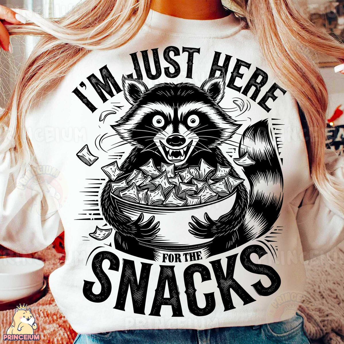 I'm Just Here for the Snacks Raccoon