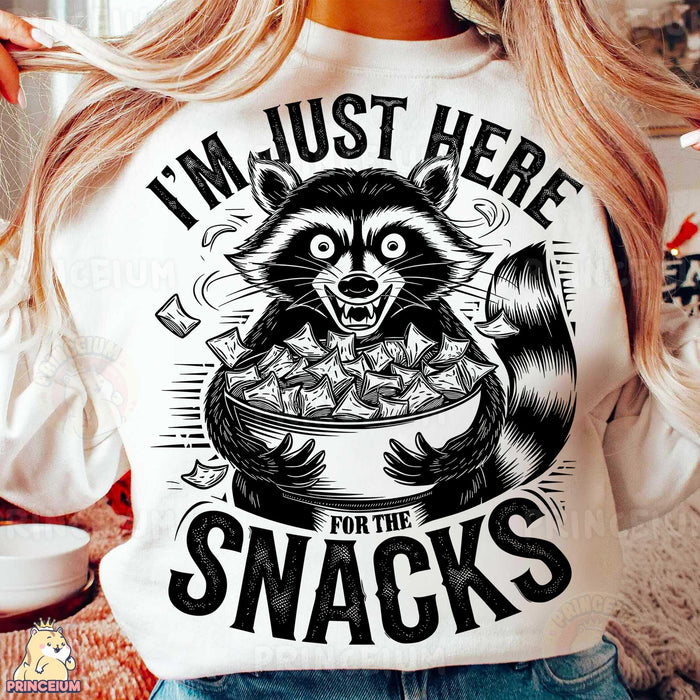 I'm Just Here for the Snacks Raccoon