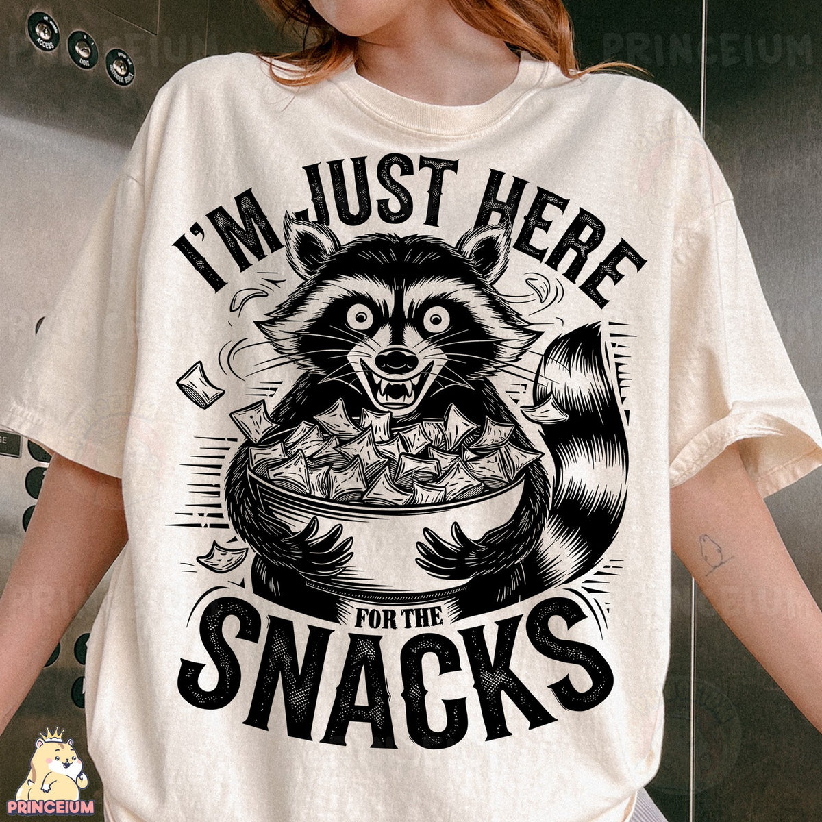 I'm Just Here for the Snacks Raccoon
