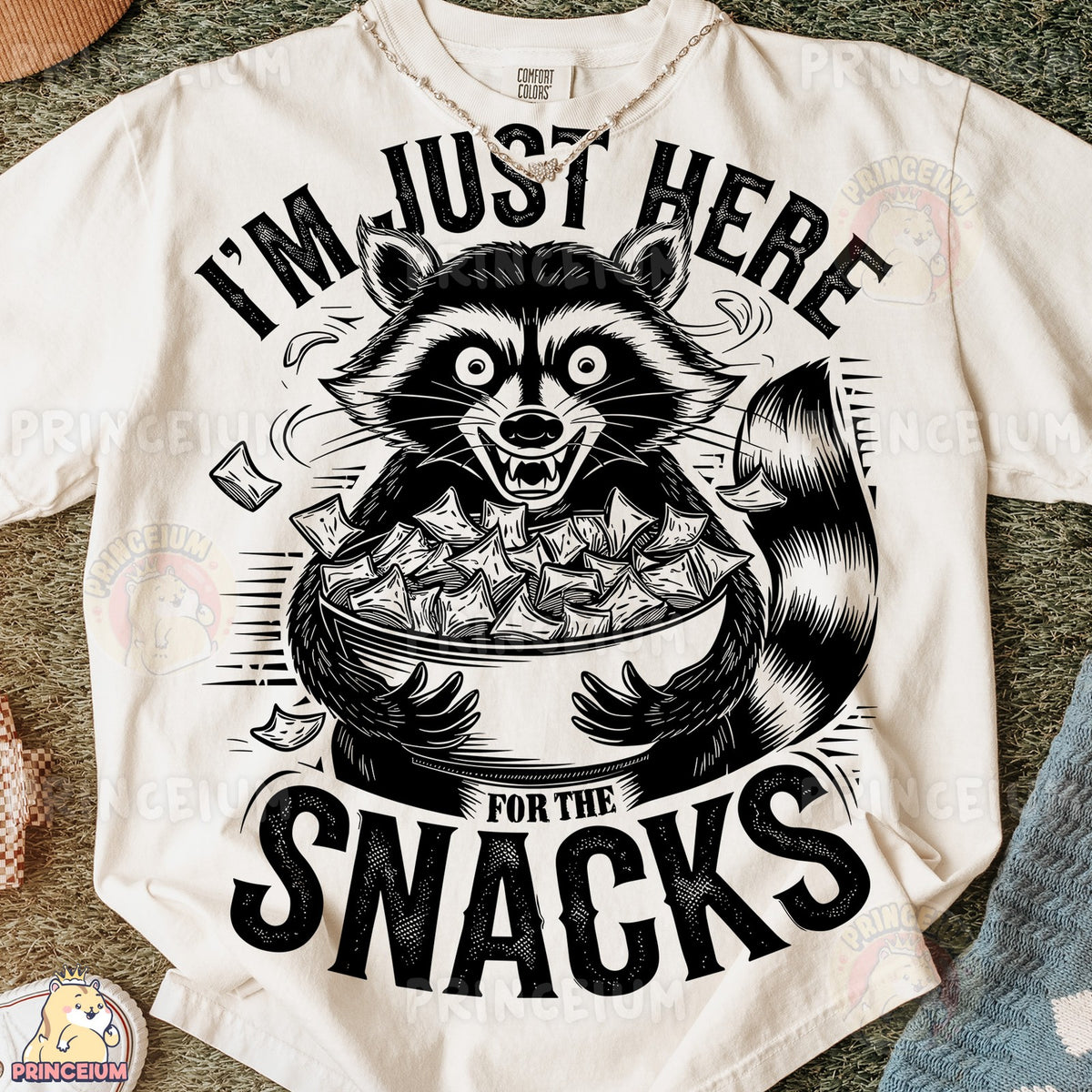 I'm Just Here for the Snacks Raccoon
