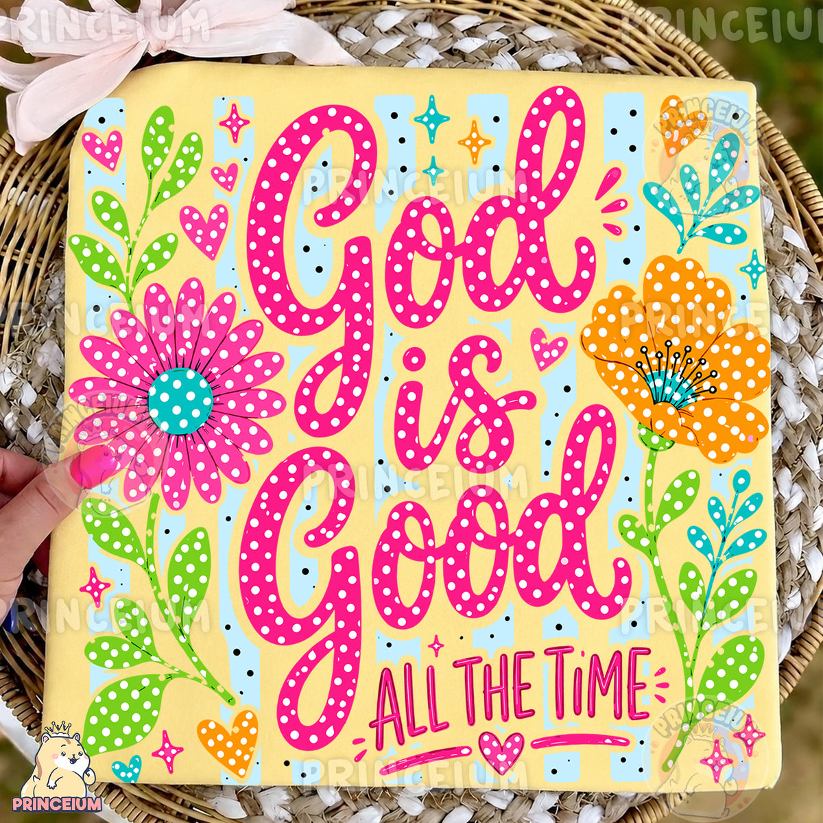 God Is Good All The Time Sublimation Design PNG Christian Floral Digital Download NEW26