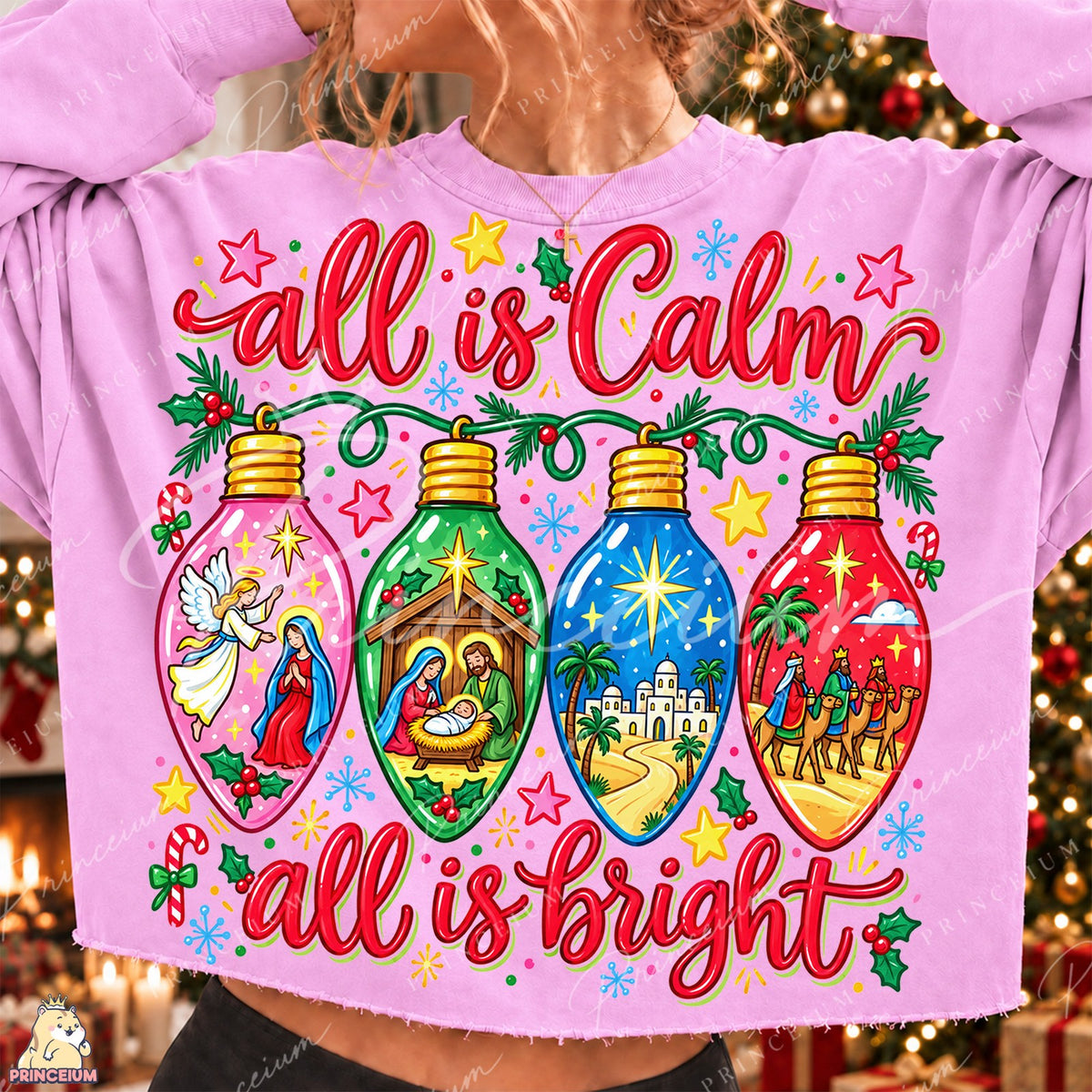All Is Calm All Is Bright Nativity Lights