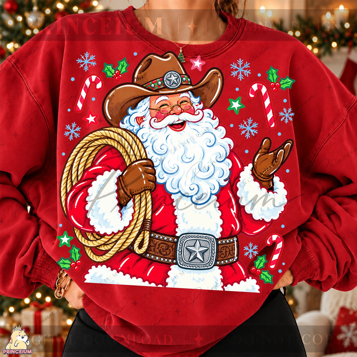 Cowboy Santa Holiday Cheer