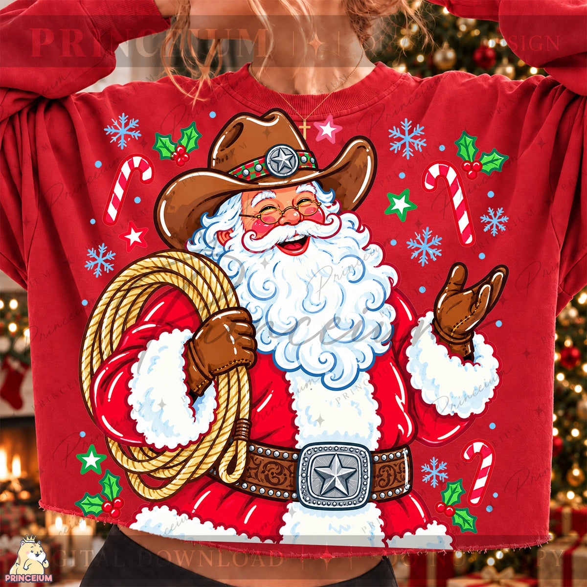 Cowboy Santa Holiday Cheer