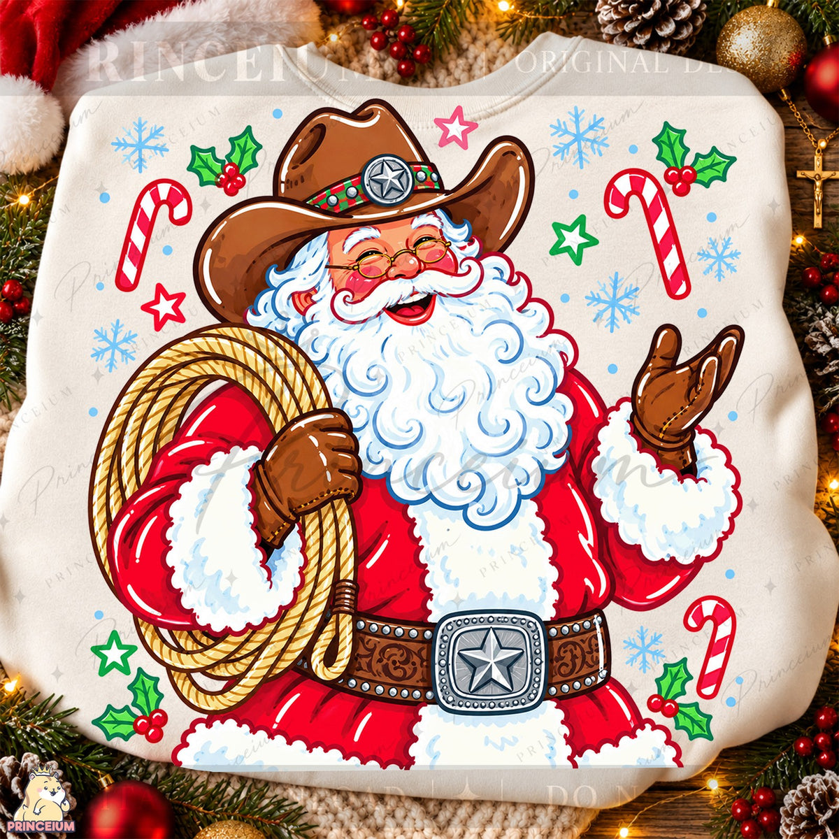 Cowboy Santa Holiday Cheer