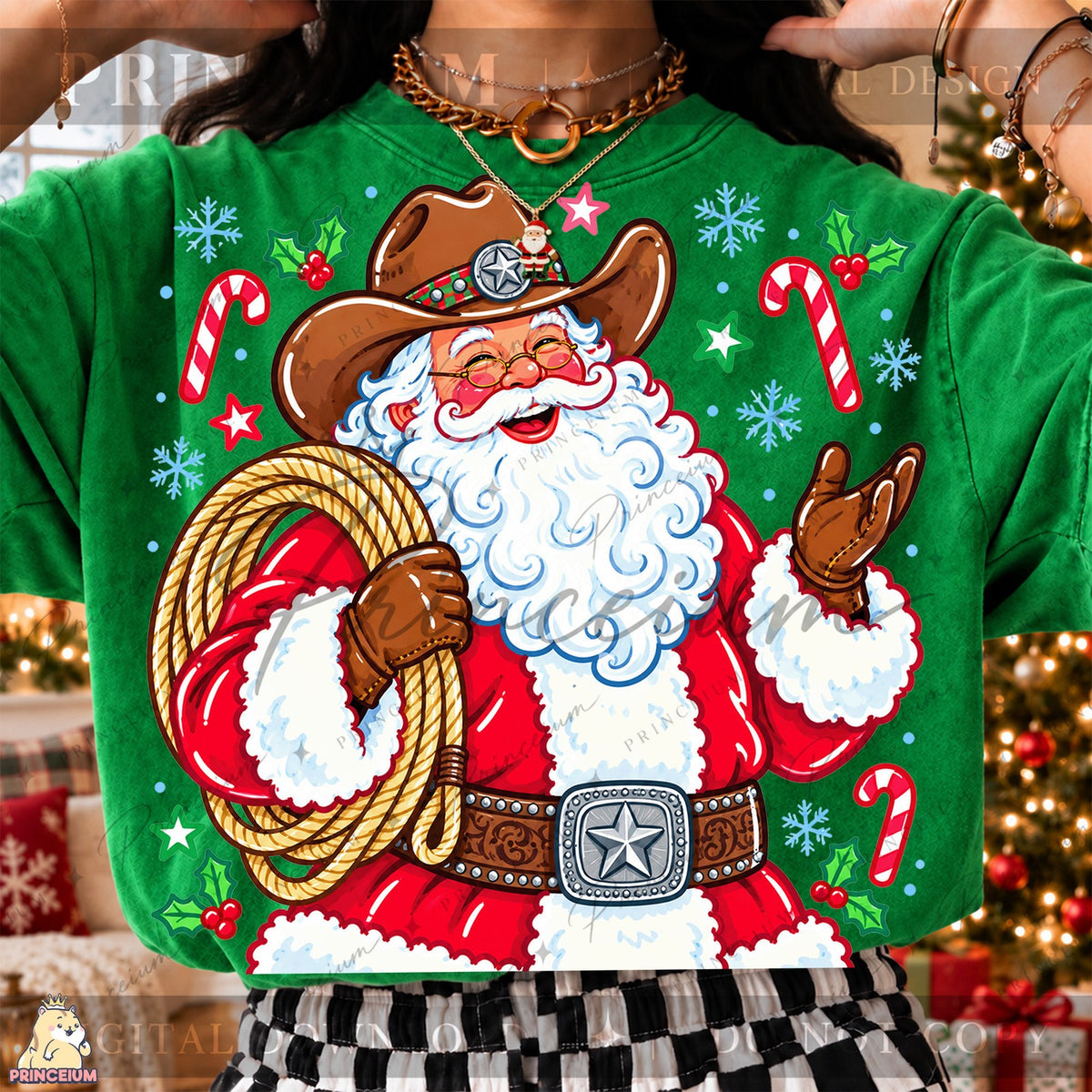 Cowboy Santa Holiday Cheer