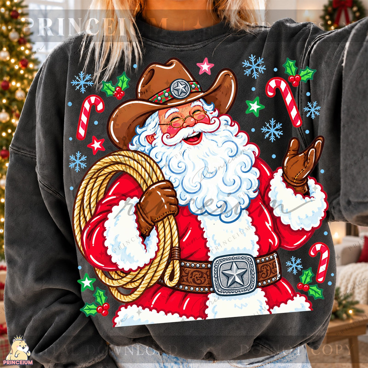 Cowboy Santa Holiday Cheer