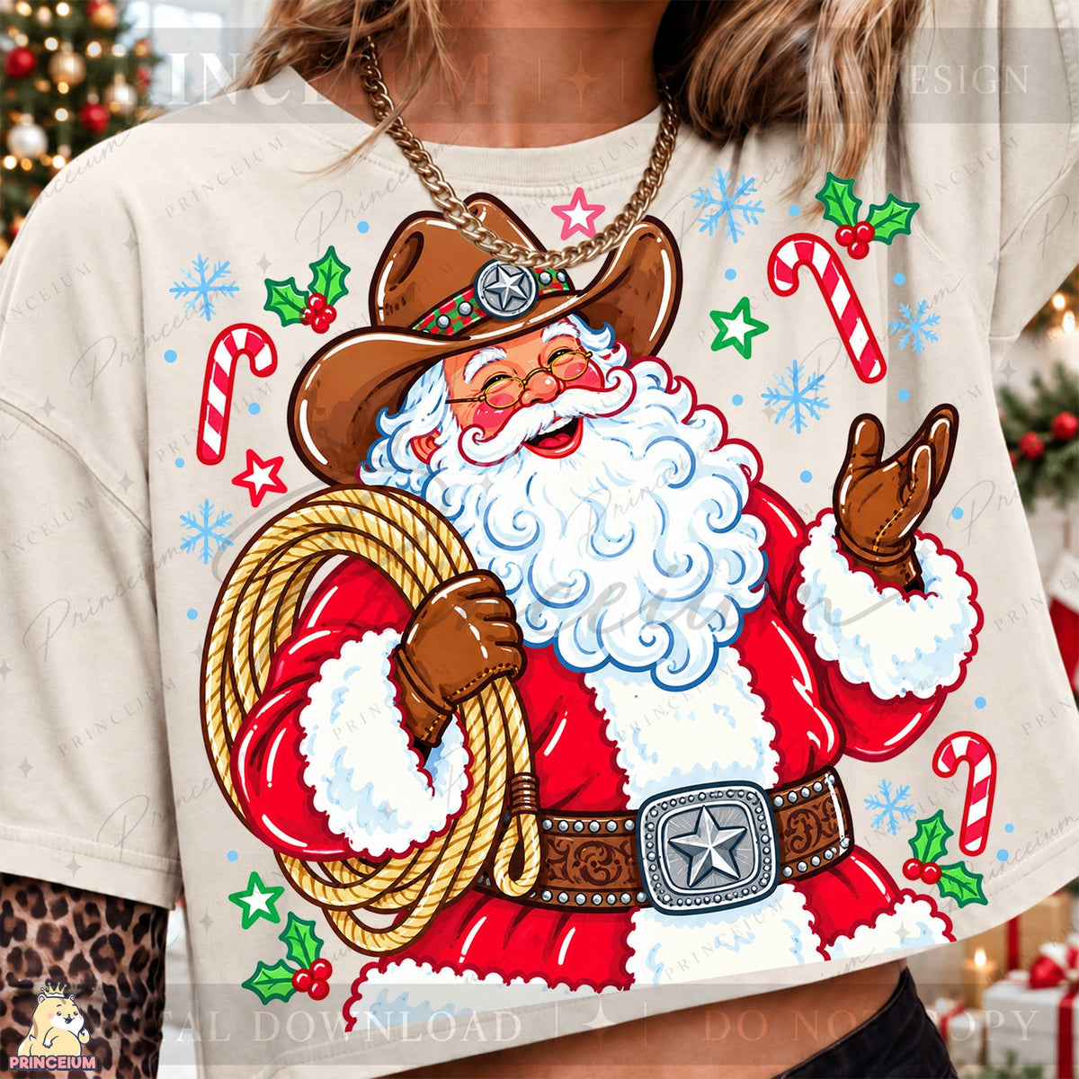 Cowboy Santa Holiday Cheer