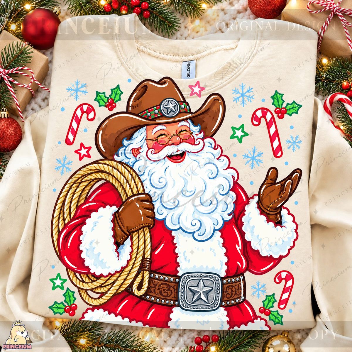Cowboy Santa Holiday Cheer