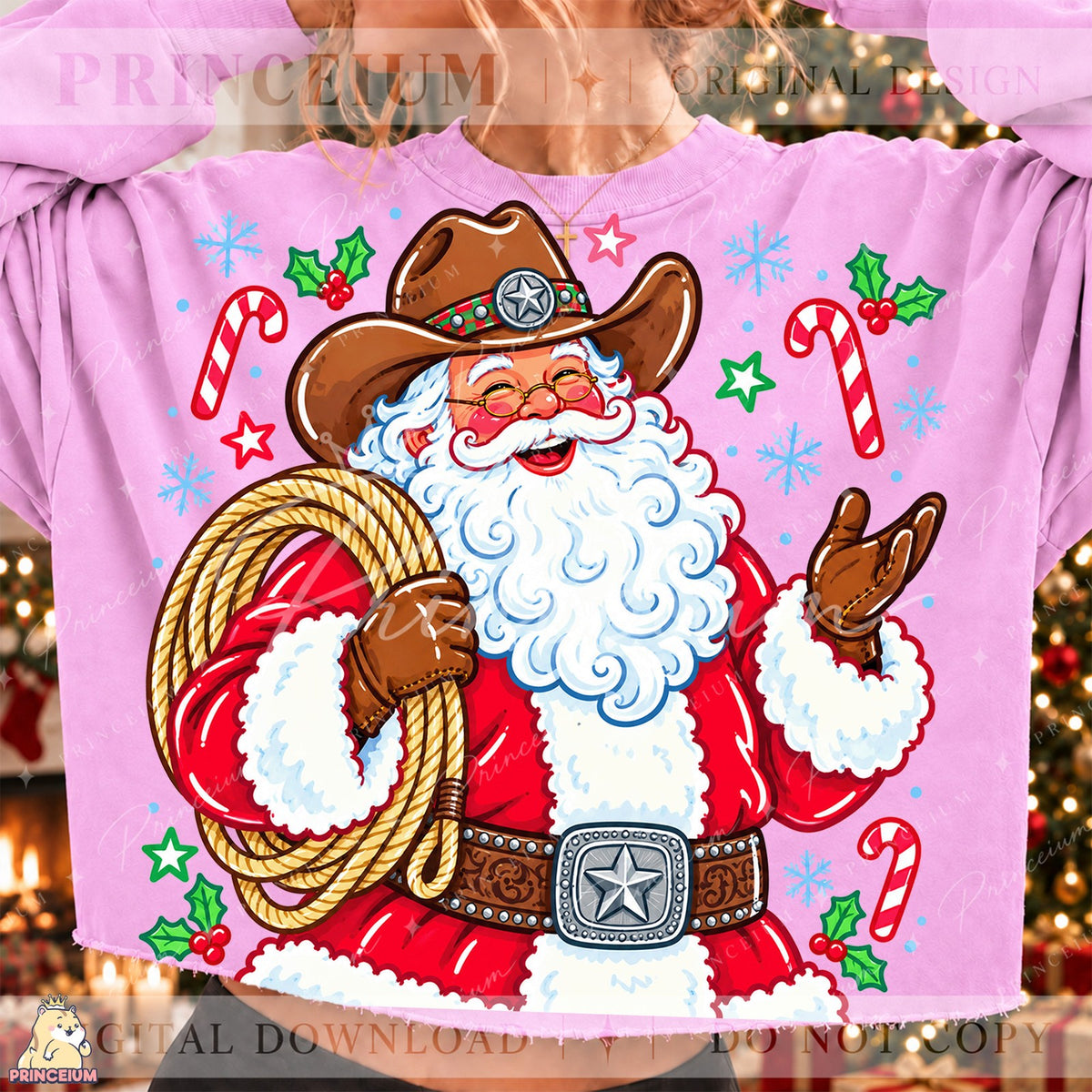 Cowboy Santa Holiday Cheer