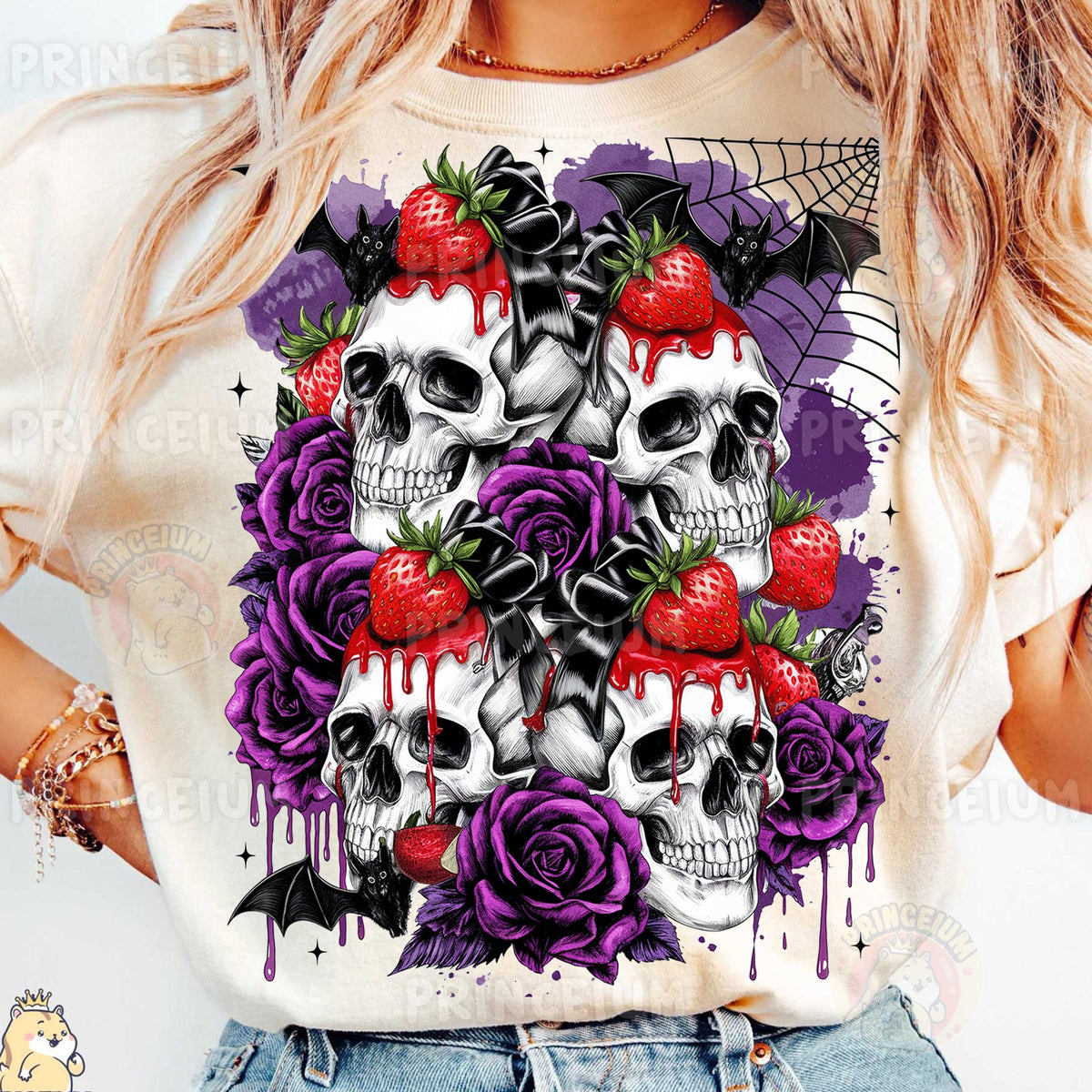 Spooky Strawberry Skulls & Roses