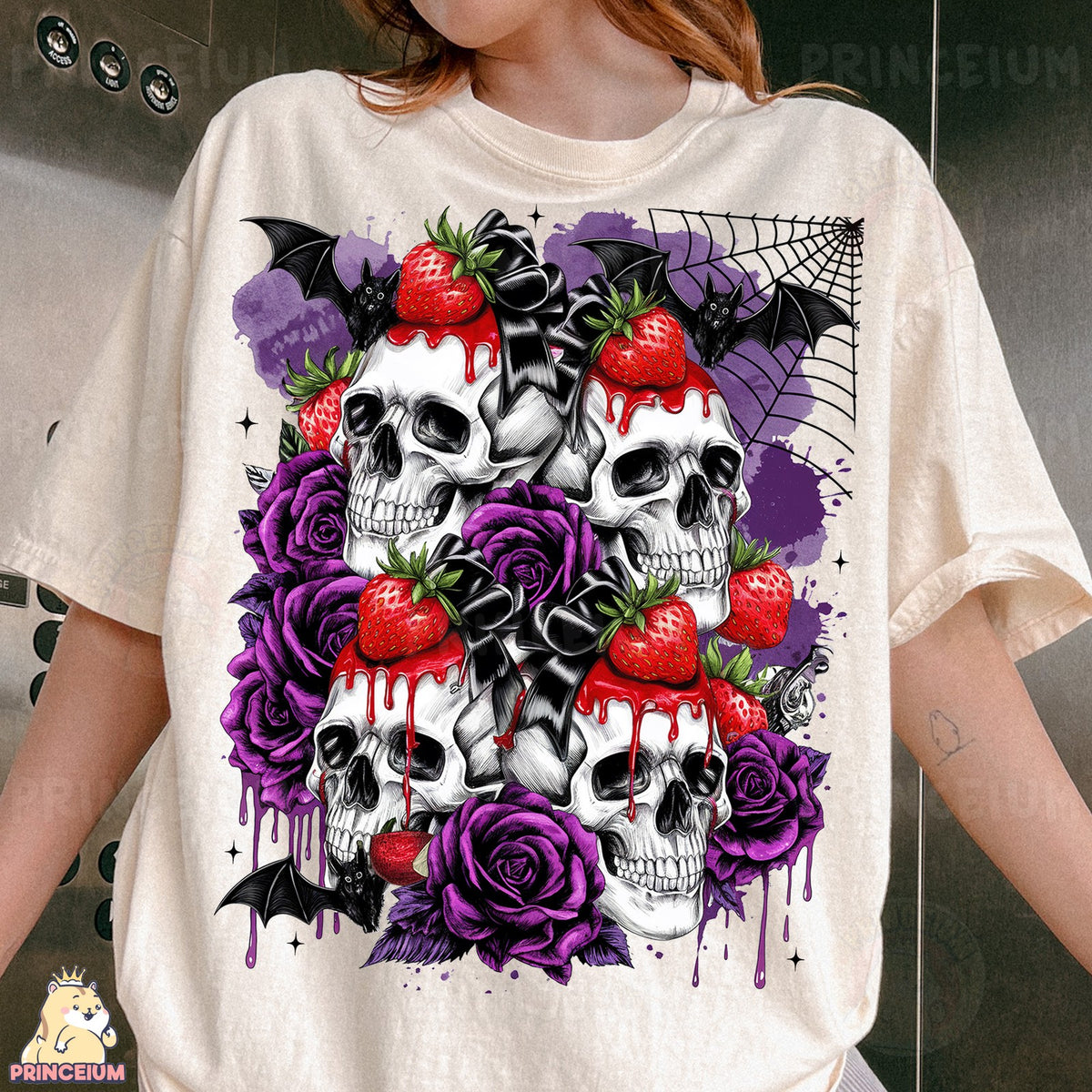 Spooky Strawberry Skulls & Roses