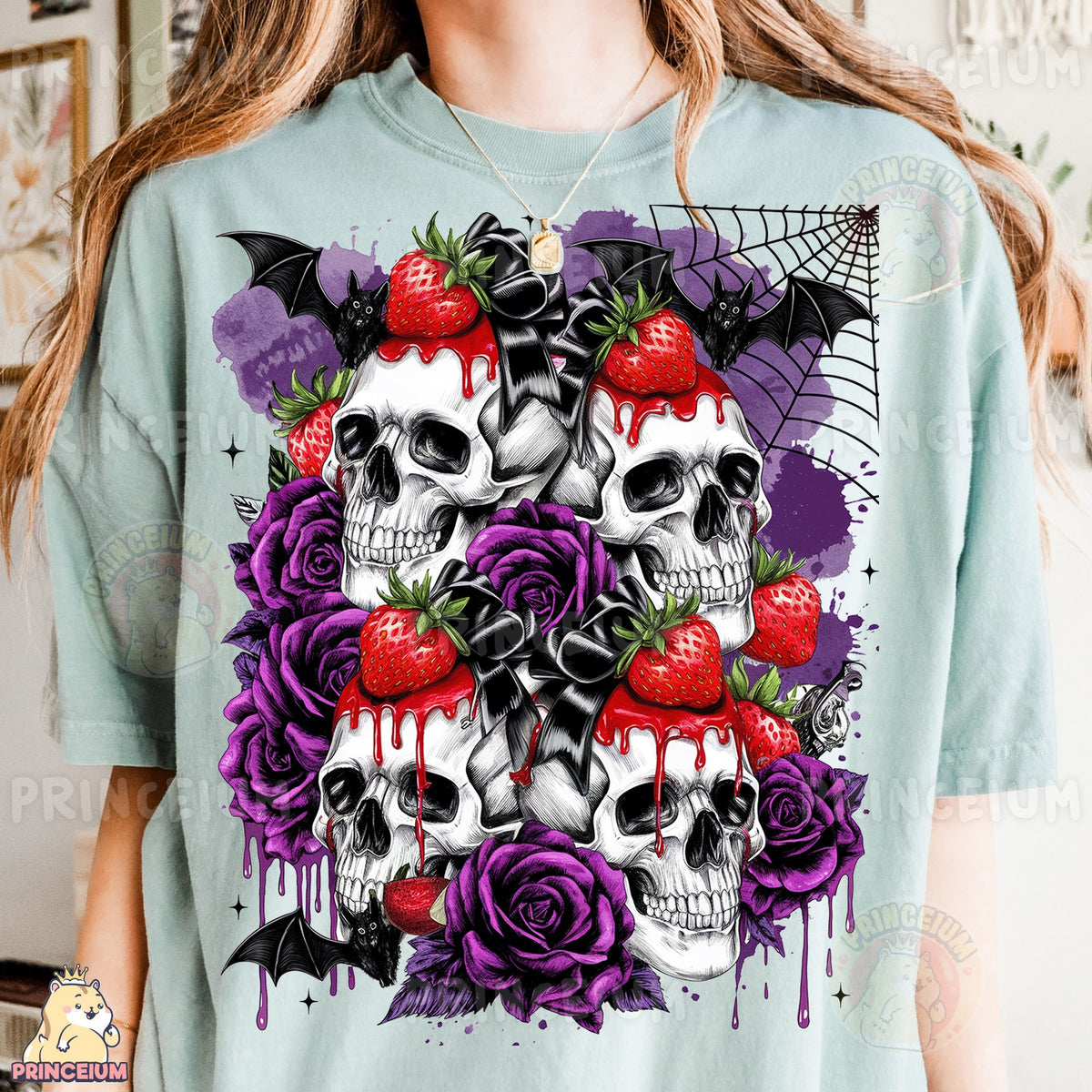 Spooky Strawberry Skulls & Roses