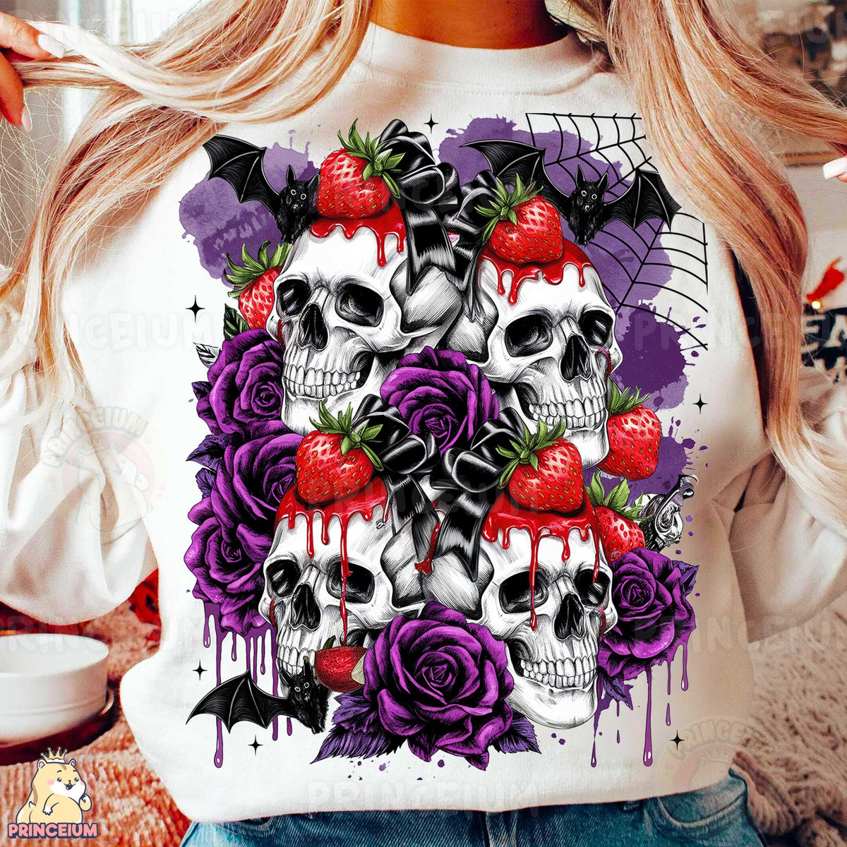 Spooky Strawberry Skulls & Roses