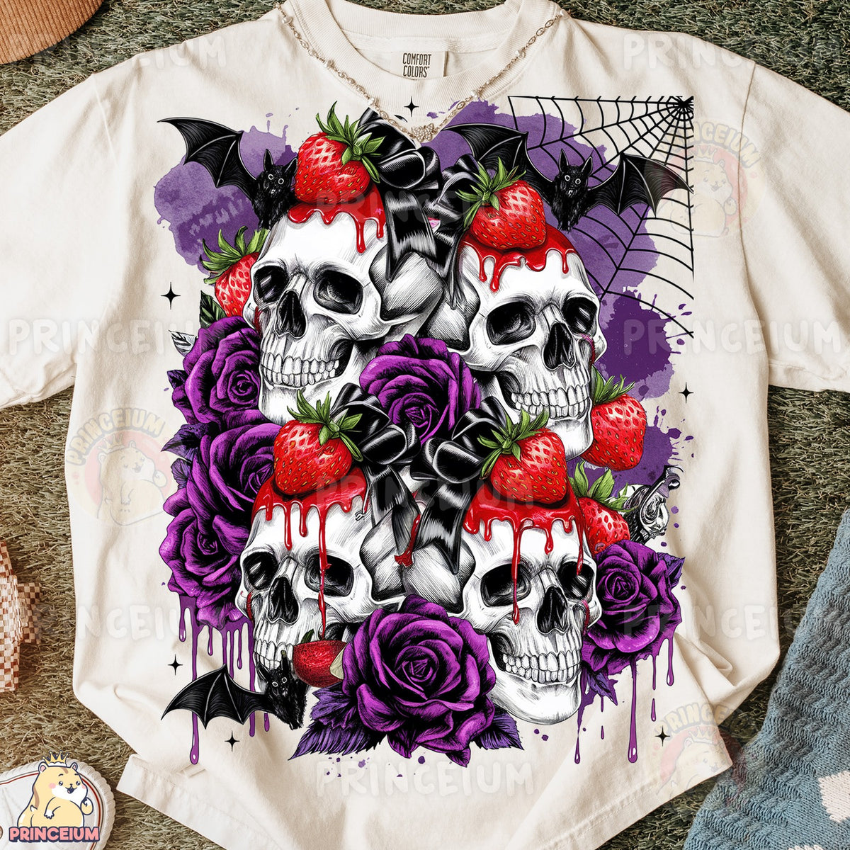 Spooky Strawberry Skulls & Roses