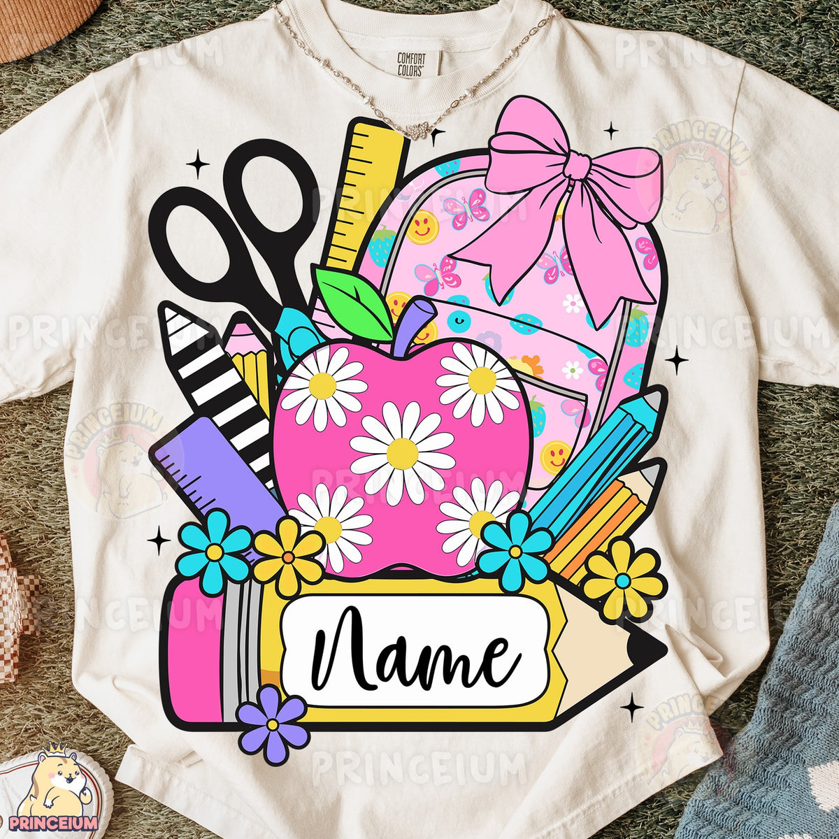 Daisy Apple Back to School Supplies
