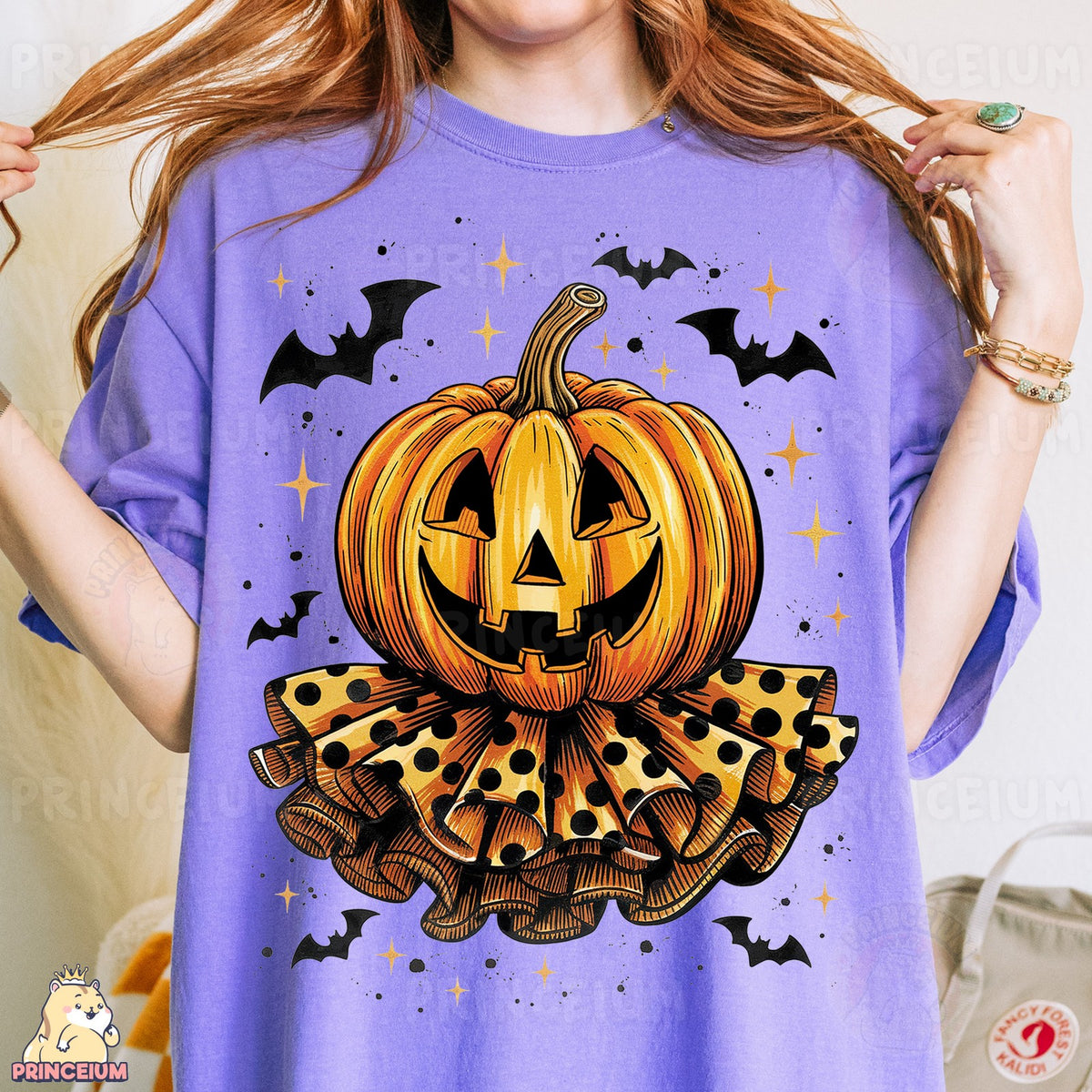Polka Dot Jack-o'-Lantern Bats