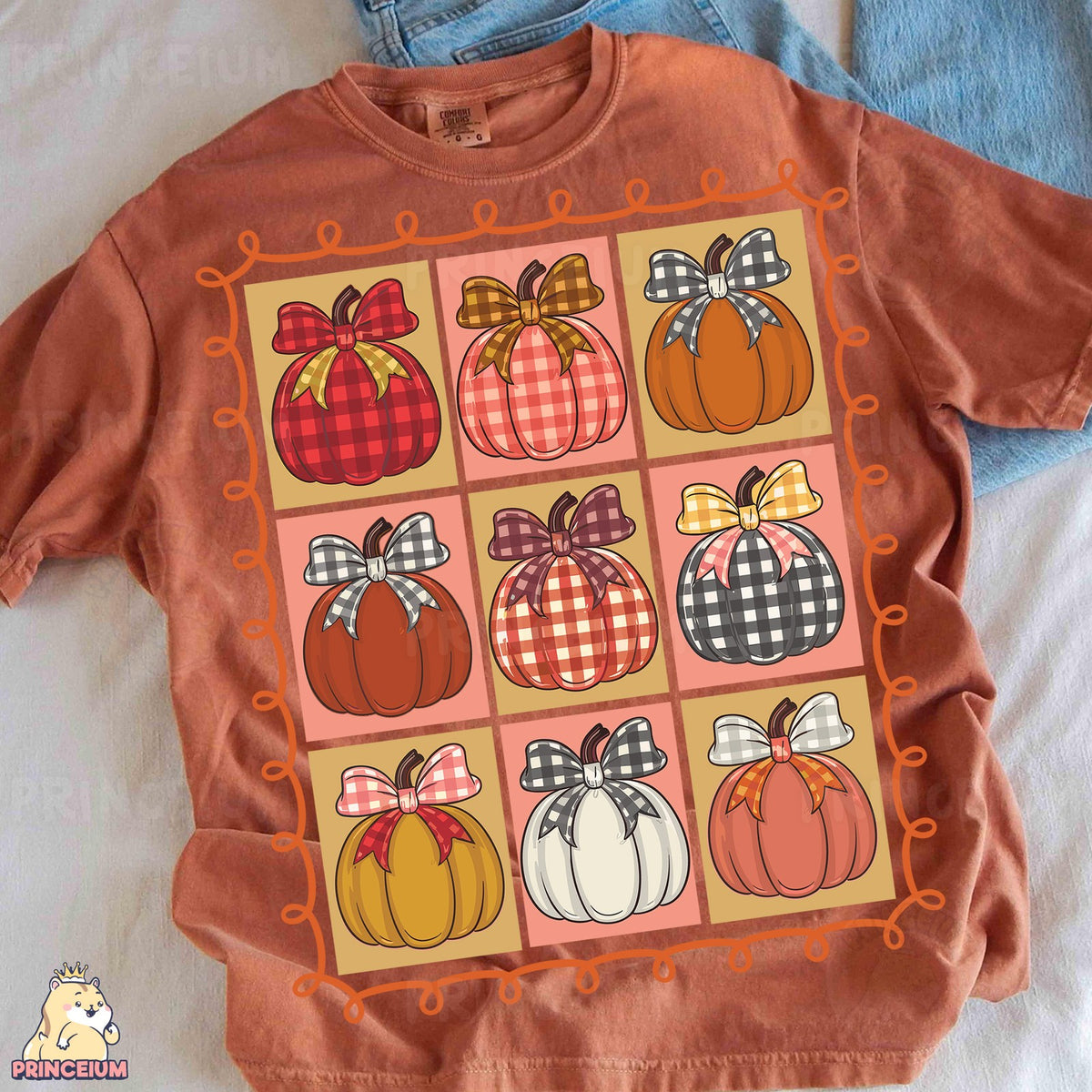 Plaid Bow Pumpkin Patch
