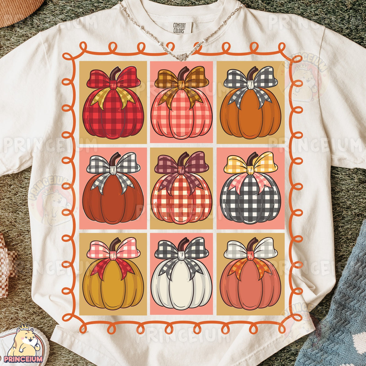 Plaid Bow Pumpkin Patch