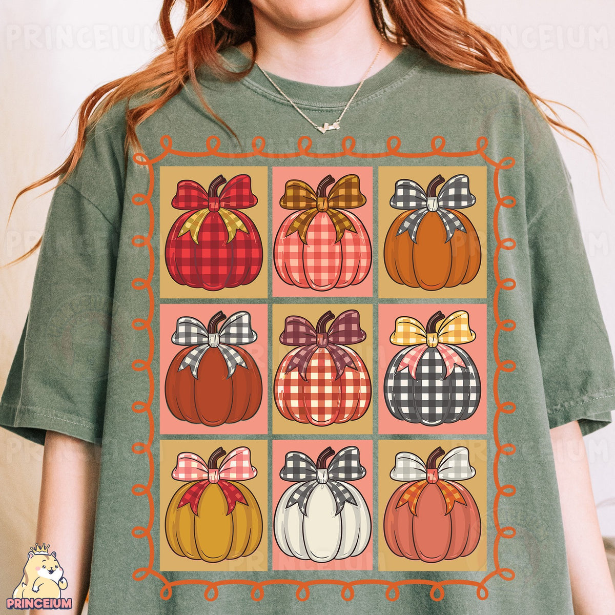 Plaid Bow Pumpkin Patch