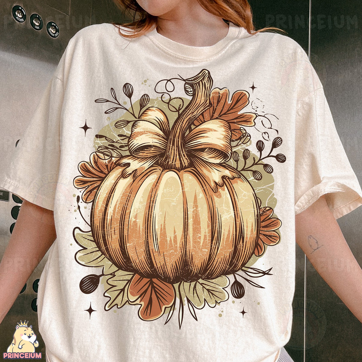 Vintage Bow Pumpkin