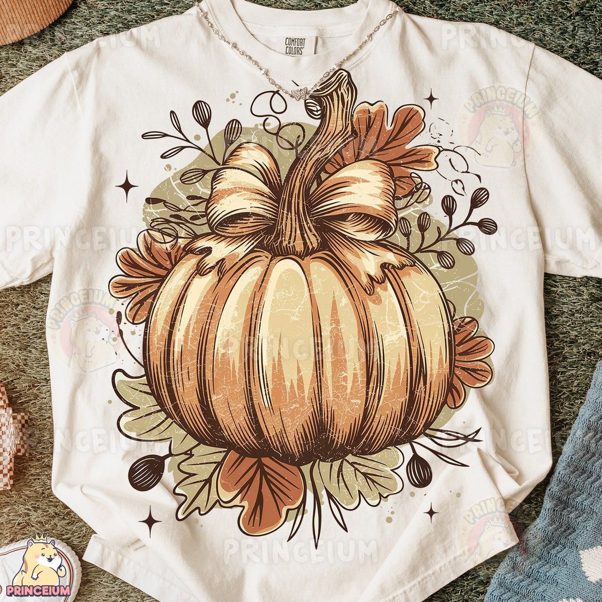 Vintage Bow Pumpkin