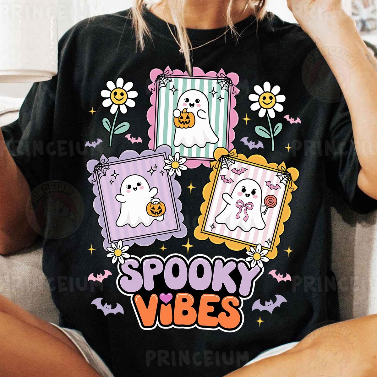Spooky Vibes Pastel Ghosts
