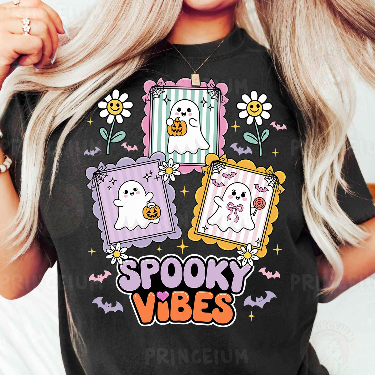 Spooky Vibes Pastel Ghosts