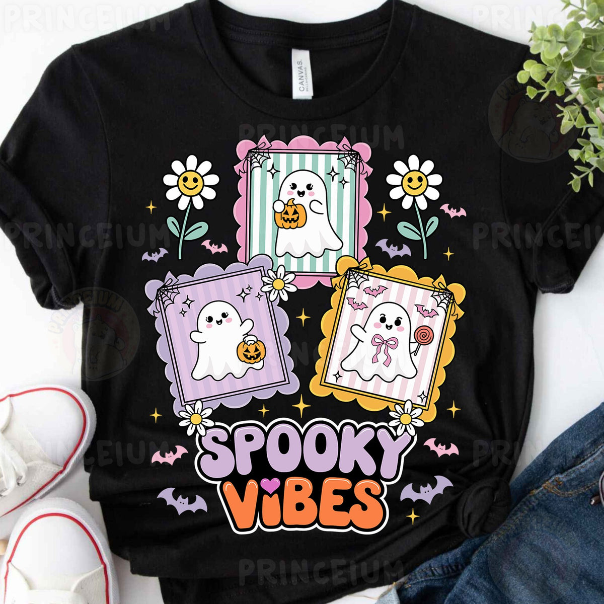 Spooky Vibes Pastel Ghosts