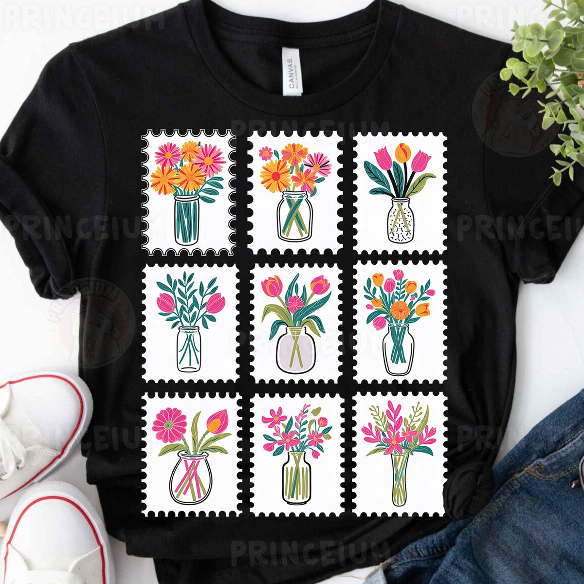 Flower Stamp Vases