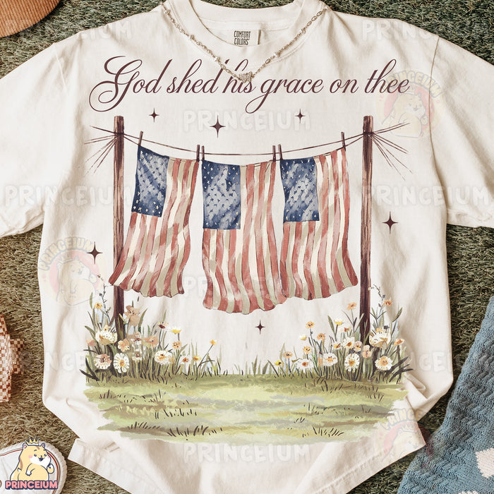 God Shed His Grace Flags