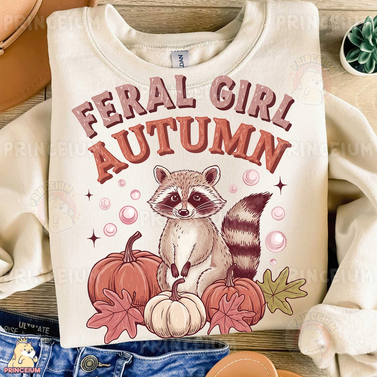 Feral Girl Autumn Raccoon