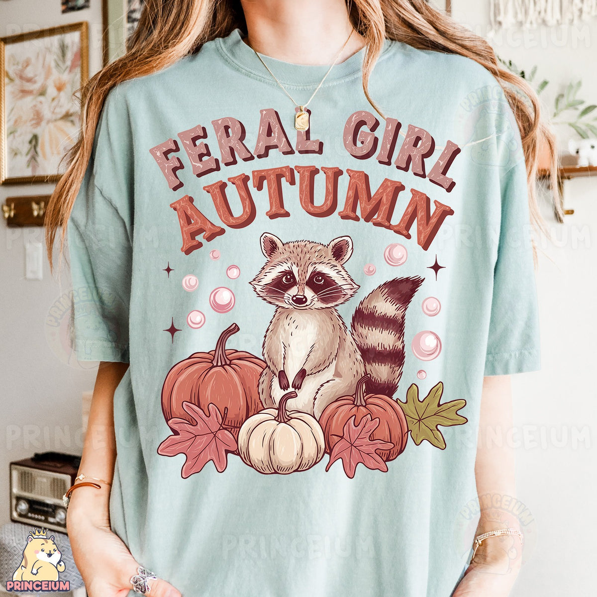 Feral Girl Autumn Raccoon
