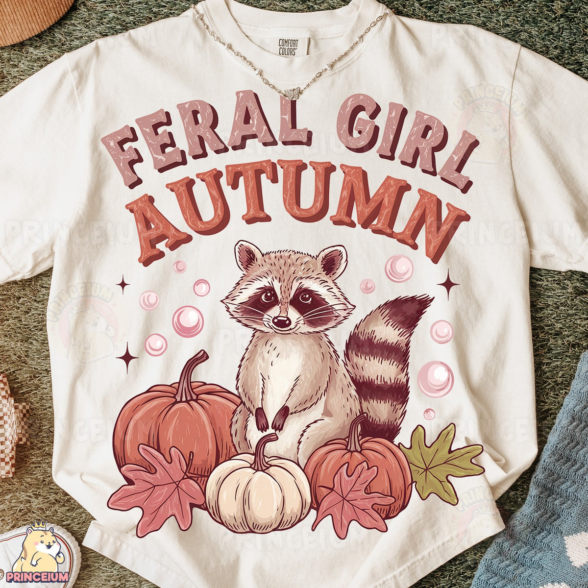 Feral Girl Autumn Raccoon