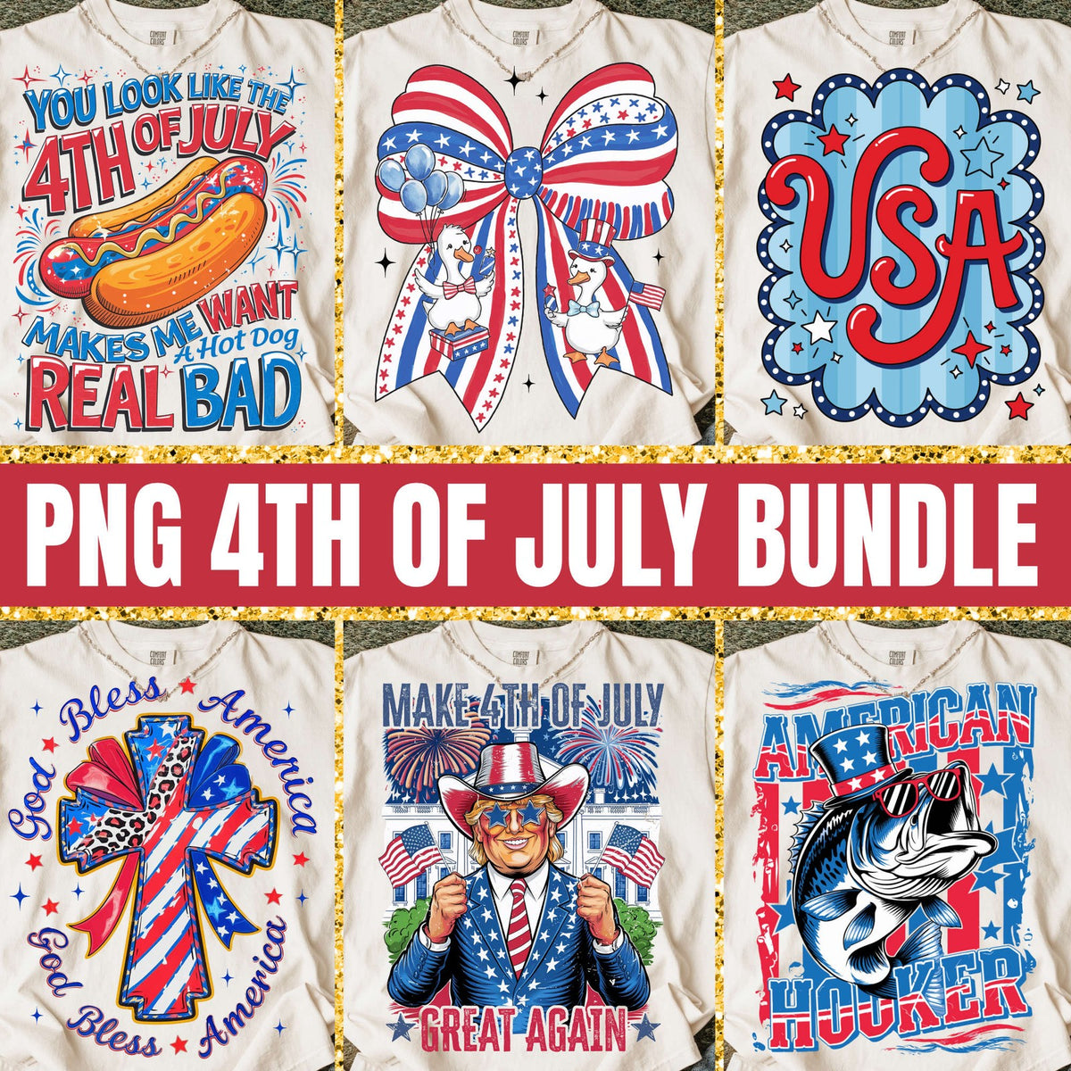 Moo-rica & Red White & Rawr 4th of July Bundle